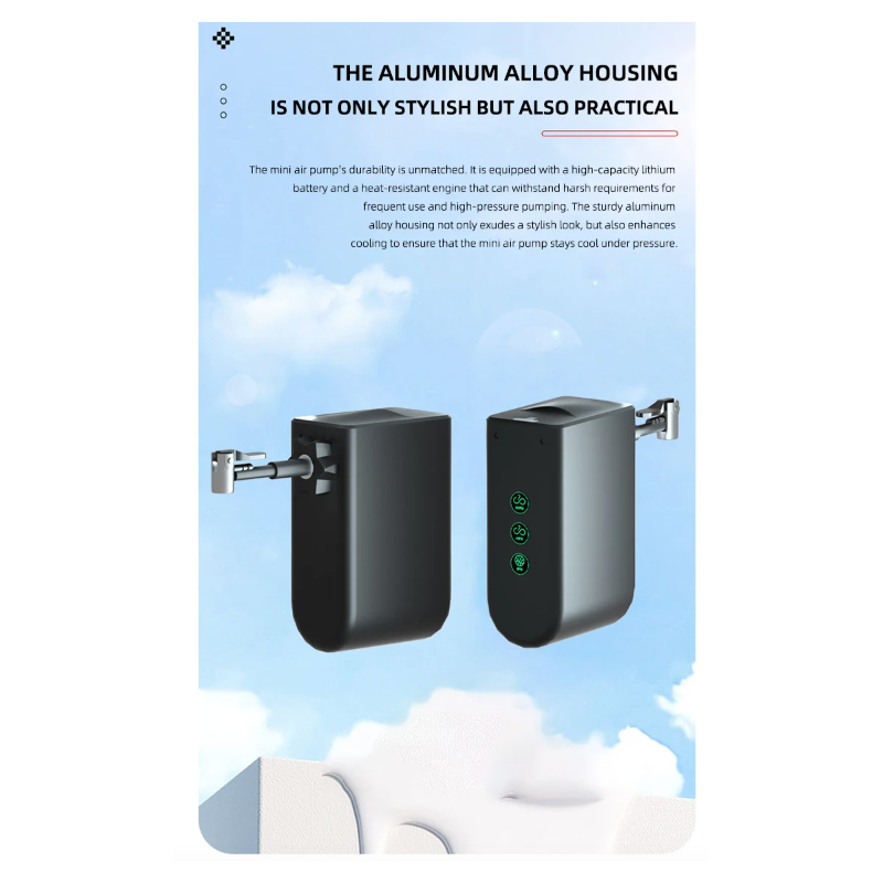 Mini bomba de bicicleta Mini bomba de aire eléctrica portátil Inflador de neumáticos recargable de mano
