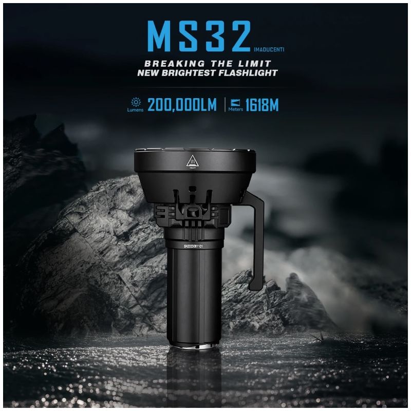 IMALENT MS32 Linterna LED de alta potencia de 200000 lúmenes