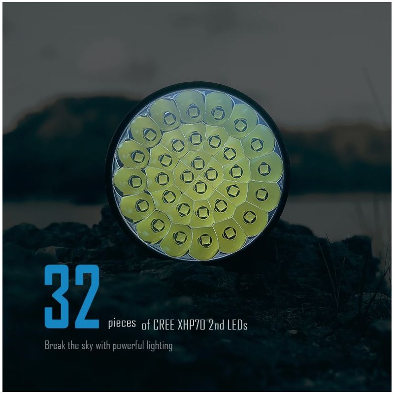IMALENT MS32 Linterna LED de alta potencia de 200000 lúmenes