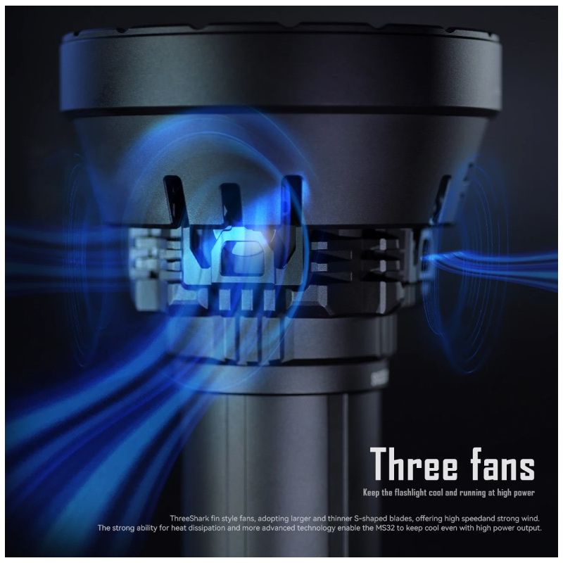 IMALENT MS32 Linterna LED de alta potencia de 200000 lúmenes