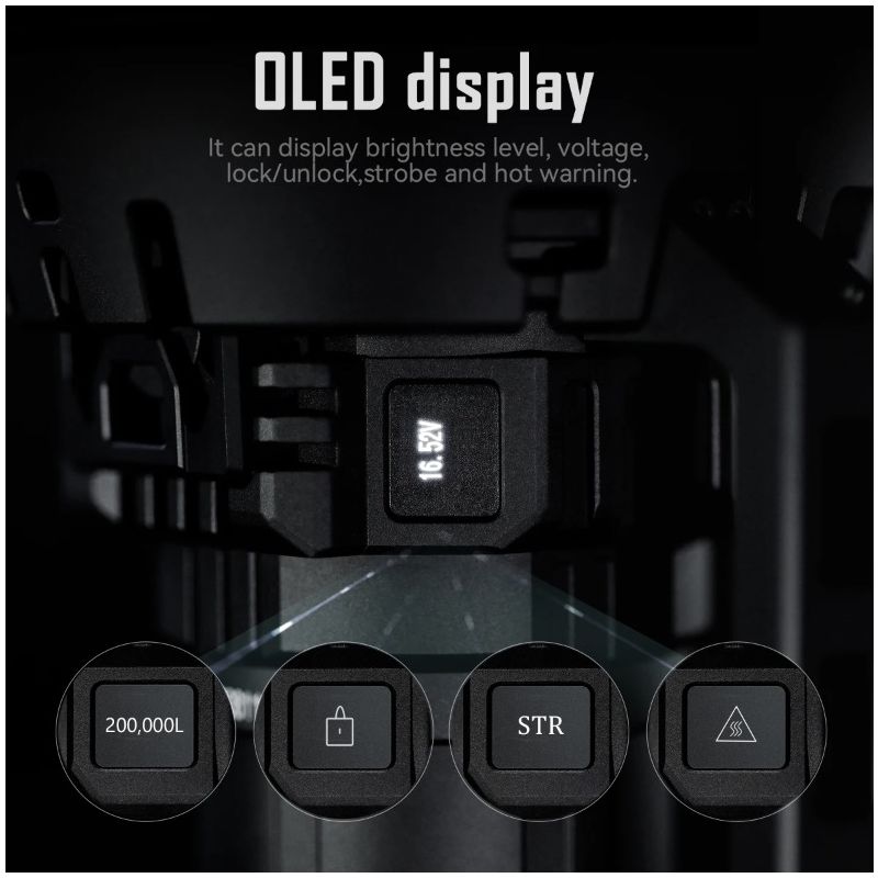 IMALENT MS32 Linterna LED de alta potencia de 200000 lúmenes