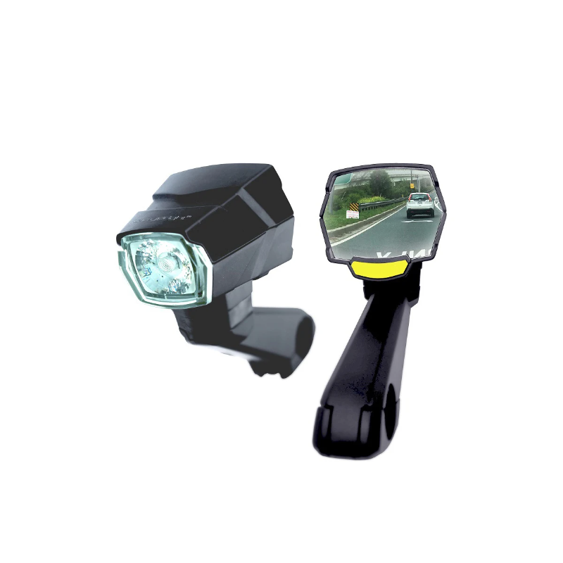 Faro de espejo retrovisor CarryBright CB800, luz de bicicleta de espejo trasero