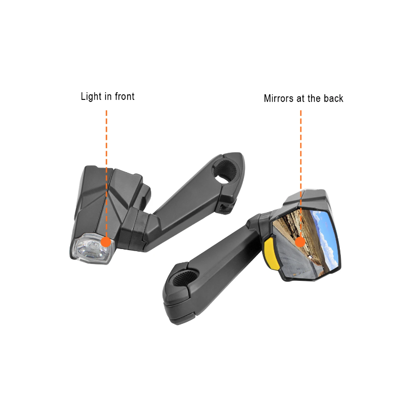 Faro de espejo retrovisor CarryBright CB800, luz de bicicleta de espejo trasero