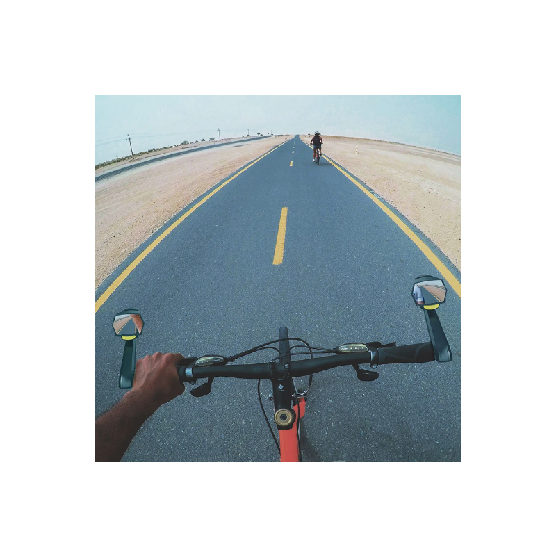 Faro de espejo retrovisor CarryBright CB800, luz de bicicleta de espejo trasero