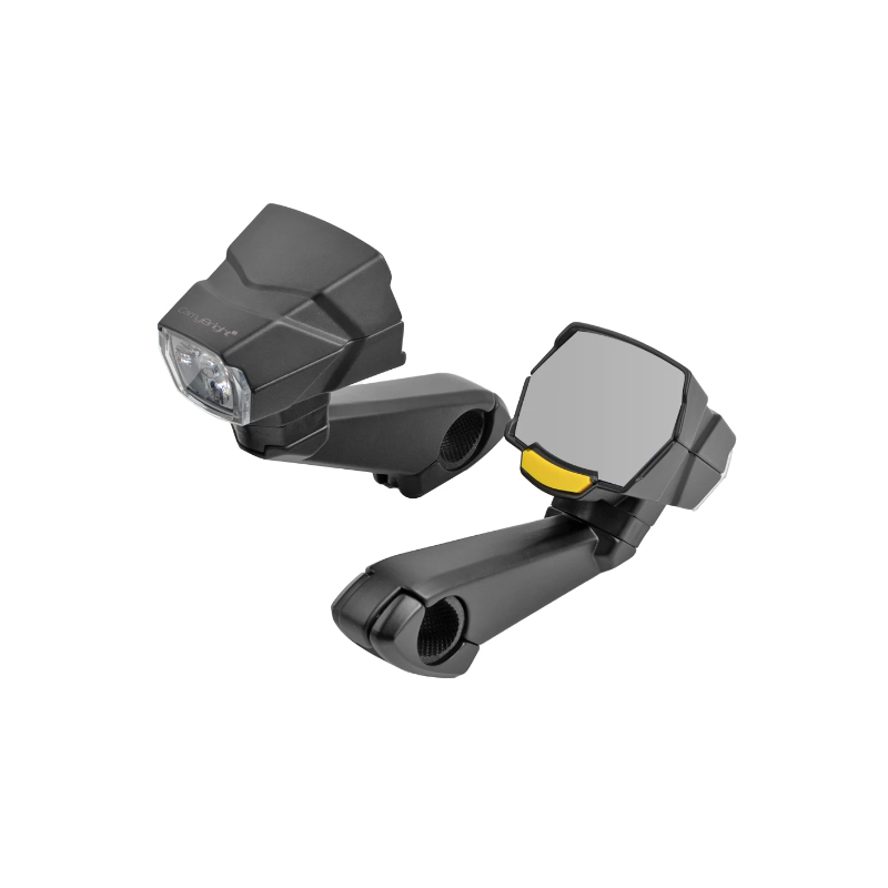 Faro de espejo retrovisor CarryBright CB800, luz de bicicleta de espejo trasero