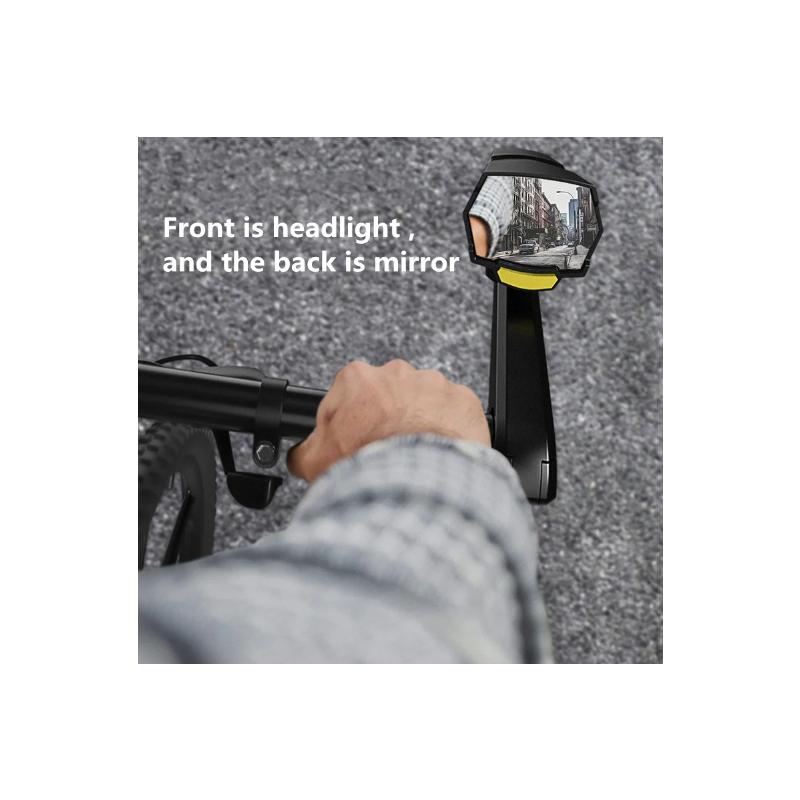 Faro de espejo retrovisor CarryBright CB800, luz de bicicleta de espejo trasero