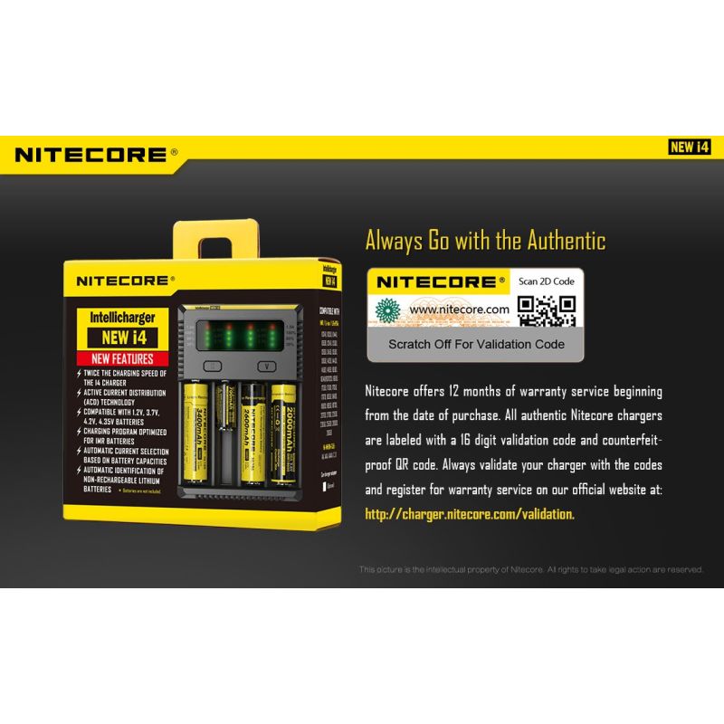 Nitecore New i4 Li-Ion Battery Cargador