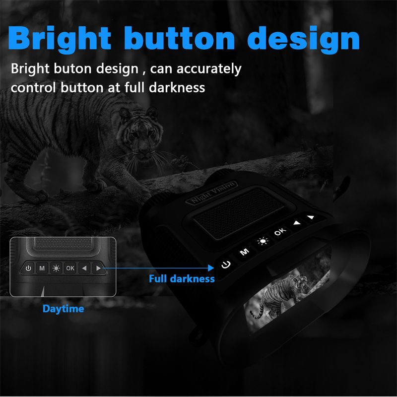 Binoculares Dispositivo de visión nocturna DT29 850nm Infrarrojo 1080P HD 8X Zoom digital Caza Telescopio Exterior Día Noche Uso dual 300m