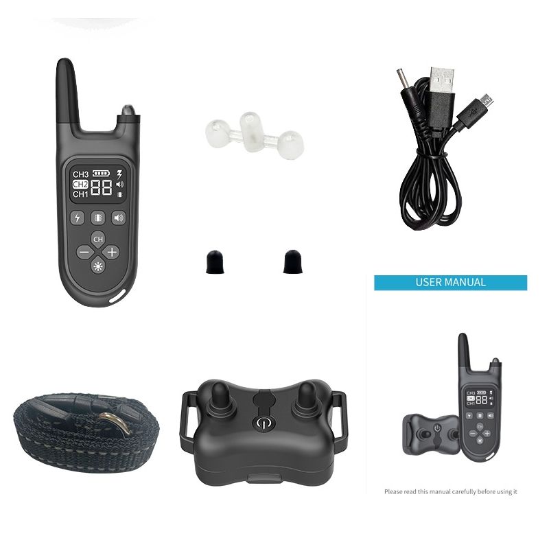 2021 NUEVO 800M El control remoto de entrenamiento de perros eléctrico de 800 m de 800m Recargable de control remoto recargable con pantalla LCD para todo el tamaño de la vibración de choque