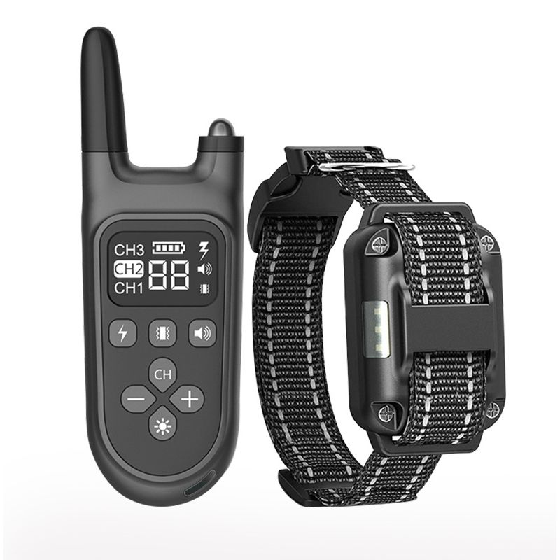 2021 NUEVO 800M El control remoto de entrenamiento de perros eléctrico de 800 m de 800m Recargable de control remoto recargable con pantalla LCD para todo el tamaño de la vibración de choque