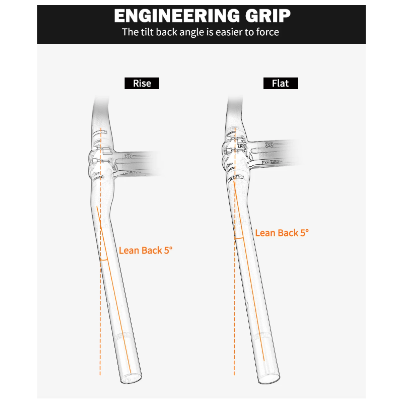 Manillar de carbono TOSEEK ZF-ONE Mtb manillar de bicicleta 31,8*580-720/740/760mm manillar negro mate para accesorios de bicicleta de montaña