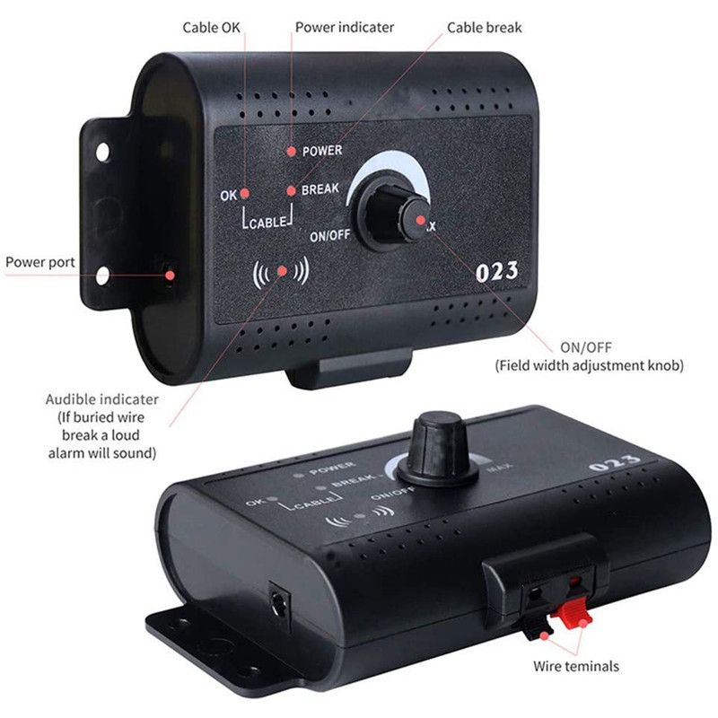 Valla eléctrica para mascotas, sistema de cerca eléctrica Invisible e inalámbrica para perros, entrenamiento para perros al aire libre, Control remoto, Collar de choque para perros con pitido