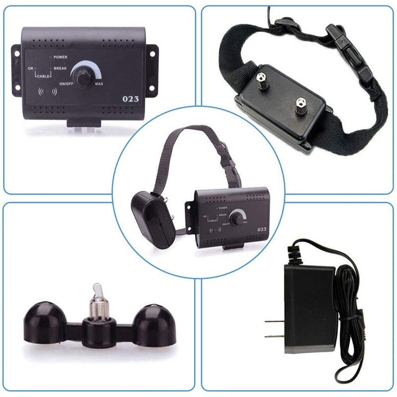 Valla eléctrica para mascotas, sistema de cerca eléctrica Invisible e inalámbrica para perros, entrenamiento para perros al aire libre, Control remoto, Collar de choque para perros con pitido