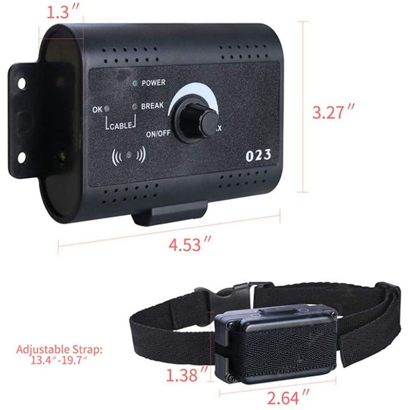 Valla eléctrica para mascotas, sistema de cerca eléctrica Invisible e inalámbrica para perros, entrenamiento para perros al aire libre, Control remoto, Collar de choque para perros con pitido