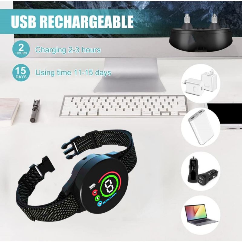 Entrenador de tapón de pantalla a color, suministros para mascotas antiladridos de perros