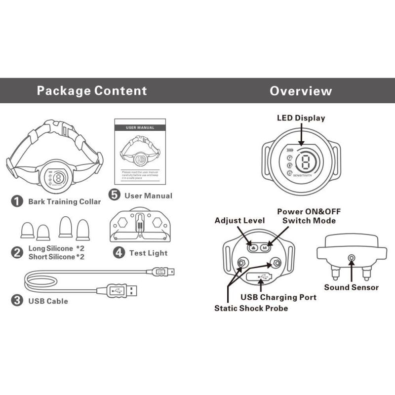 Entrenador de tapón de pantalla a color, suministros para mascotas antiladridos de perros