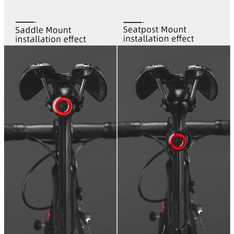 ROCKBROS Q3 bicicleta luz trasera MTB bicicleta de carretera noche ciclismo luz trasera Sensor de freno inteligente luz de advertencia impermeable accesorios de bicicleta