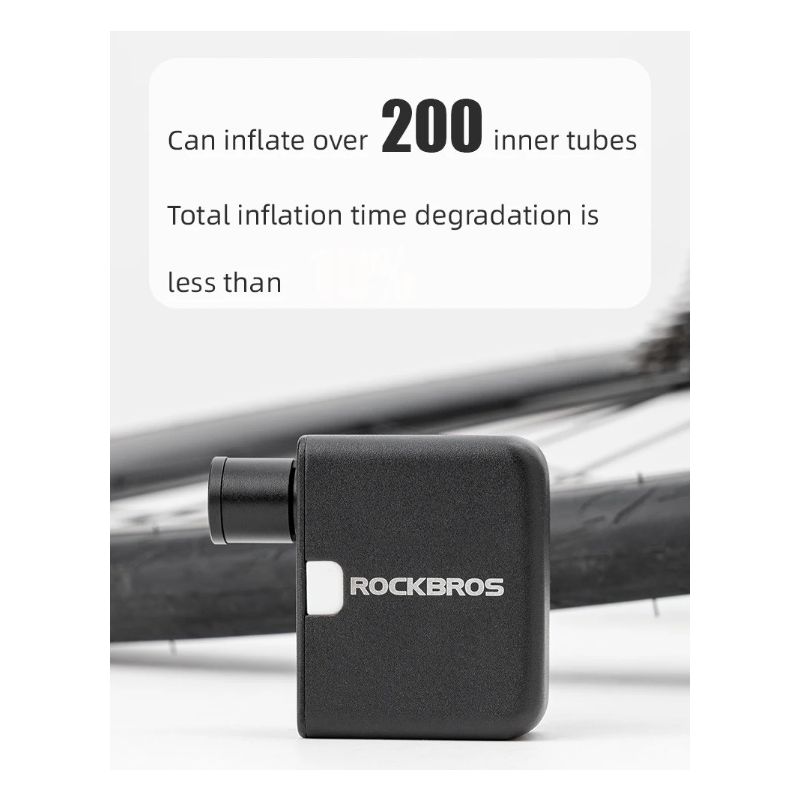 ROCKBROS-bomba de aire eléctrica portátil para bicicleta, Inflador de neumáticos recargable de mano de 100PSI, para coche, bicicleta y motocicleta