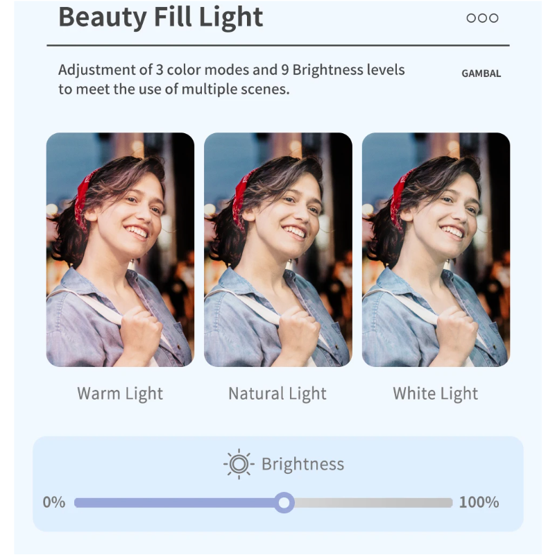 Q18 Selfie Stick Rotación 360 después del modo de disparo Estabilizador de cardán