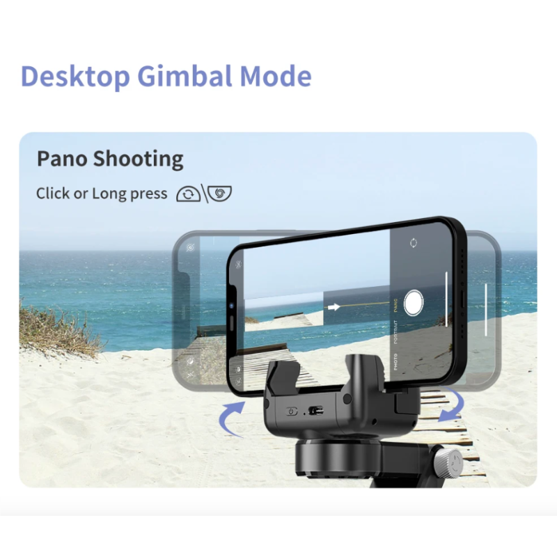 Q18 Selfie Stick Rotación 360 después del modo de disparo Estabilizador de cardán