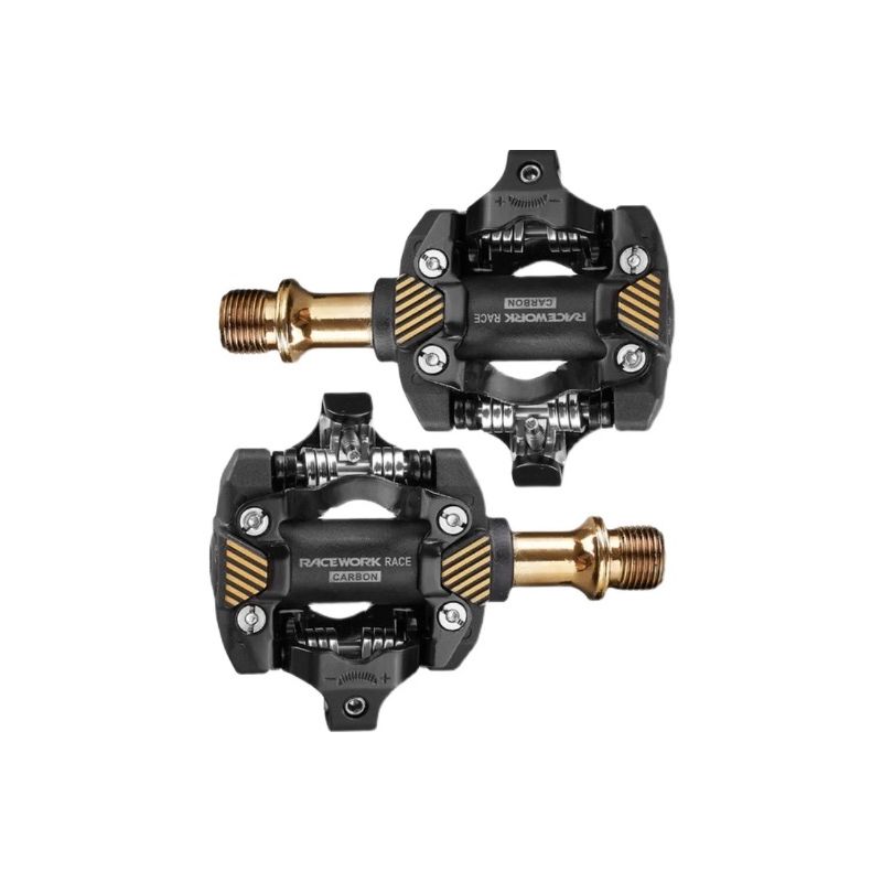 RACEWORK-pedales SPD autoblocantes para bicicleta de montaña, tacos para bicicleta de montaña, reposapiés, piezas de bicicleta