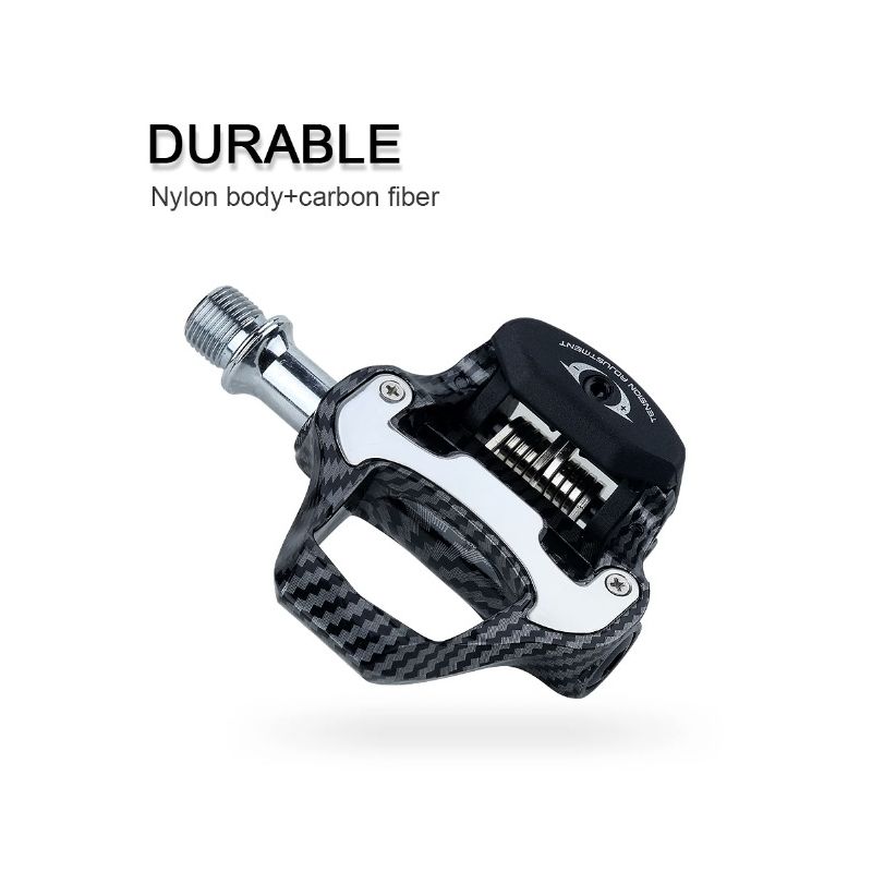 Pedal de bicicleta de carretera RACEWORK, diseño de fibra de carbono, rodamientos ultraligeros, Pedal para bicicleta profesional SPD Keo autoblocante