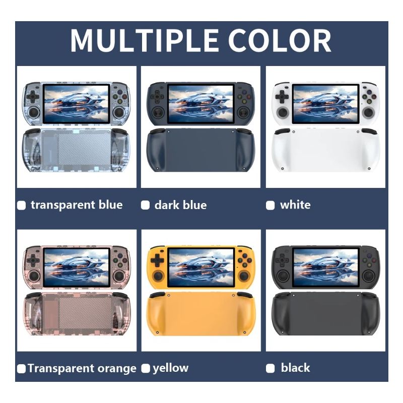 POWKIDDY-consola de juegos portátil RGB10 MAX3 Retro RK3566, pantalla Ips de 5 pulgadas, 1280x720, juegos Retro de código abierto