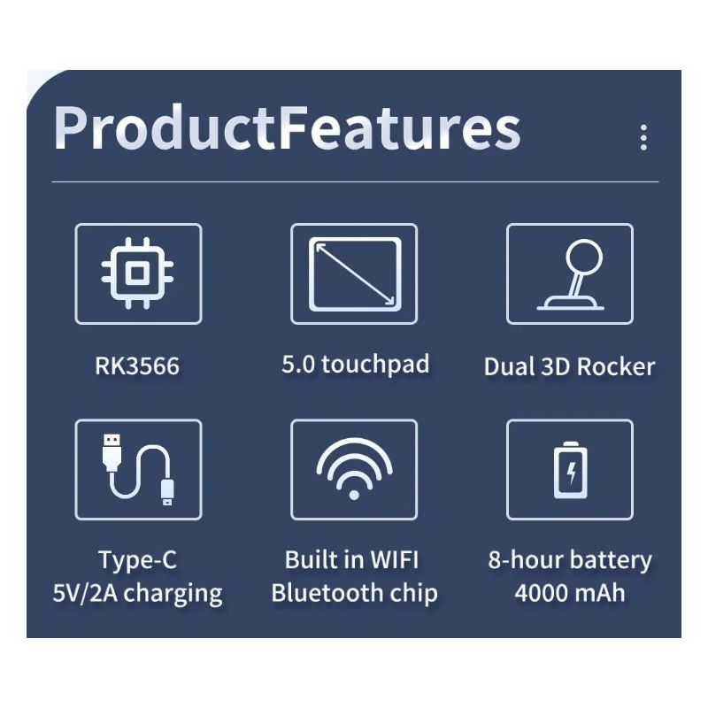 POWKIDDY-consola de juegos portátil RGB10 MAX3 Retro RK3566, pantalla Ips de 5 pulgadas, 1280x720, juegos Retro de código abierto