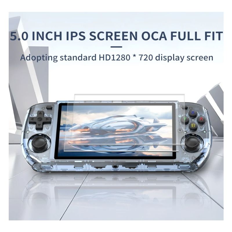 POWKIDDY-consola de juegos portátil RGB10 MAX3 Retro RK3566, pantalla Ips de 5 pulgadas, 1280x720, juegos Retro de código abierto