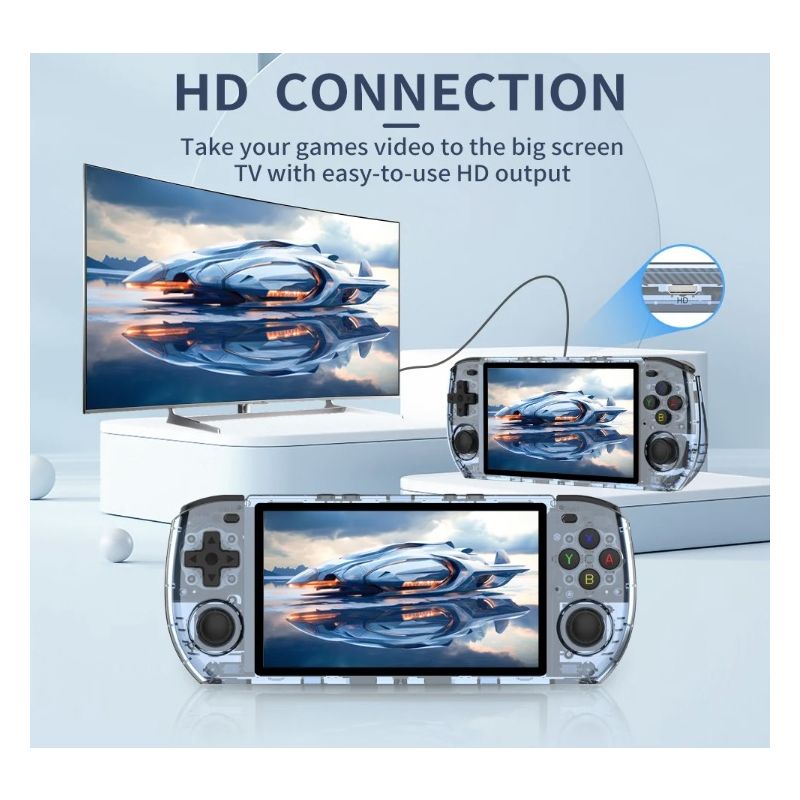 POWKIDDY-consola de juegos portátil RGB10 MAX3 Retro RK3566, pantalla Ips de 5 pulgadas, 1280x720, juegos Retro de código abierto