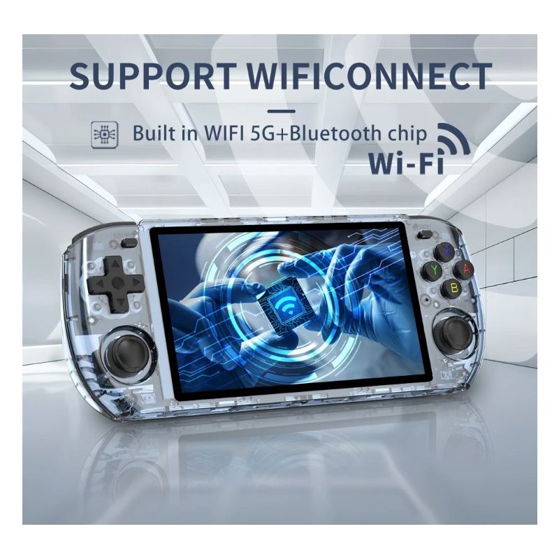 POWKIDDY-consola de juegos portátil RGB10 MAX3 Retro RK3566, pantalla Ips de 5 pulgadas, 1280x720, juegos Retro de código abierto
