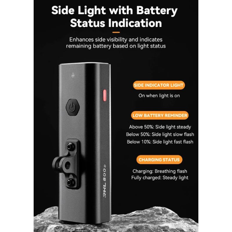 ROCKBROS RHL-1000LUMEN luz delantera de bicicleta impermeable tipo c recargable luz de bicicleta faro LED MTB lámpara de bicicleta