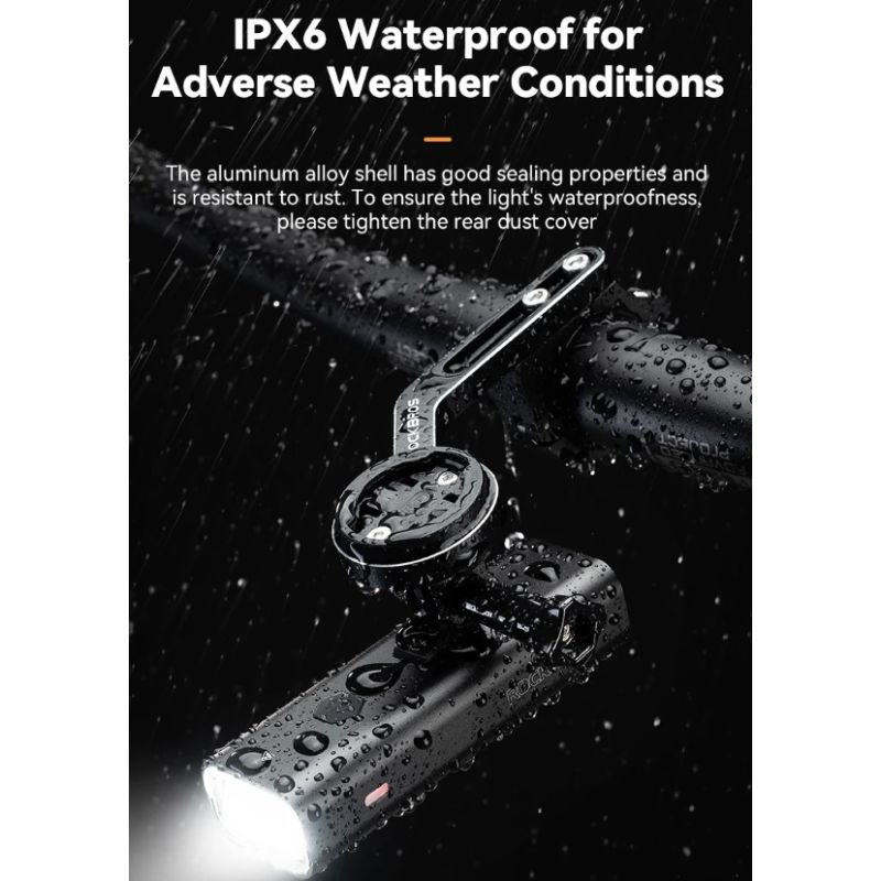 ROCKBROS RHL-1000LUMEN luz delantera de bicicleta impermeable tipo c recargable luz de bicicleta faro LED MTB lámpara de bicicleta