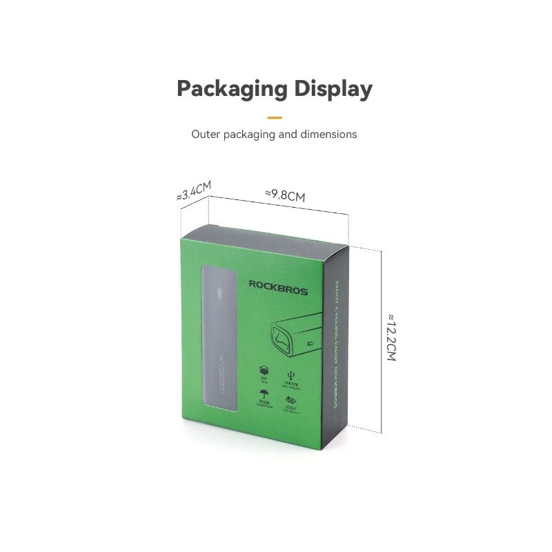 ROCKBROS RHL-1000LUMEN luz delantera de bicicleta impermeable tipo c recargable luz de bicicleta faro LED MTB lámpara de bicicleta