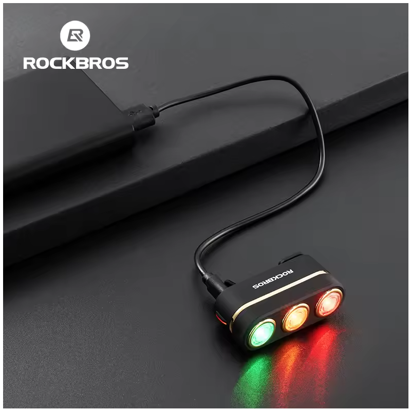 ROCKBROS Smart Bicycle Rear Light IP64 Waterproof Warning taillights Type-C Charging Brake Sensing Tail Light Night Cycling Light Bike Accessories