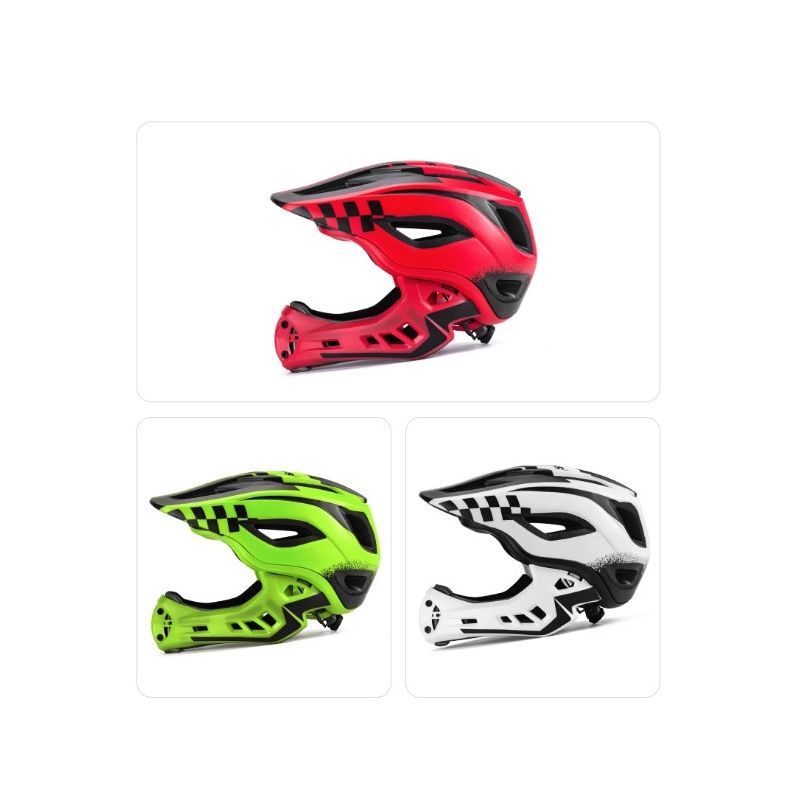 ROCKBROS-casco de ciclismo para niños, casco deportivo de seguridad de cara completa desmontable para niños y adolescentes, casco cruzado con Motor para bicicleta de montaña y Scooter