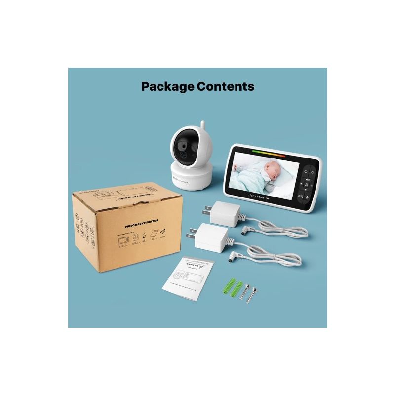 Monitor de bebé de 5 pulgadas con cámara SM650, monitor de vídeo portátil para madre e hijo