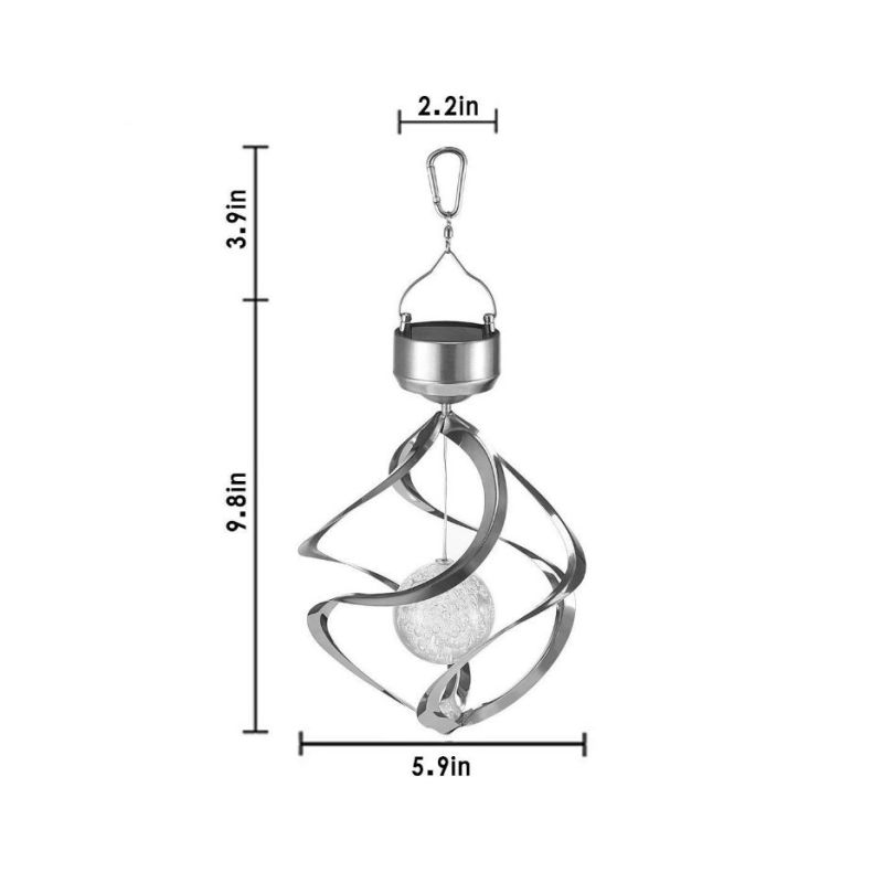 Luces solares Decoraciones de patio al aire libre Campanas de viento Luces LED Luz colgante que cambia de color