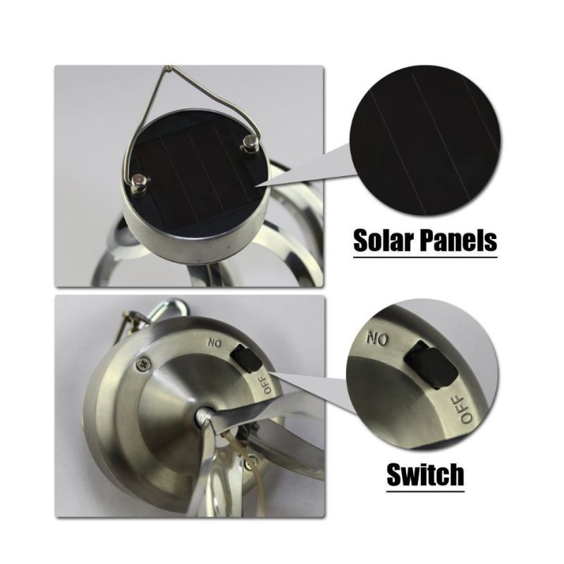 Luces solares Decoraciones de patio al aire libre Campanas de viento Luces LED Luz colgante que cambia de color