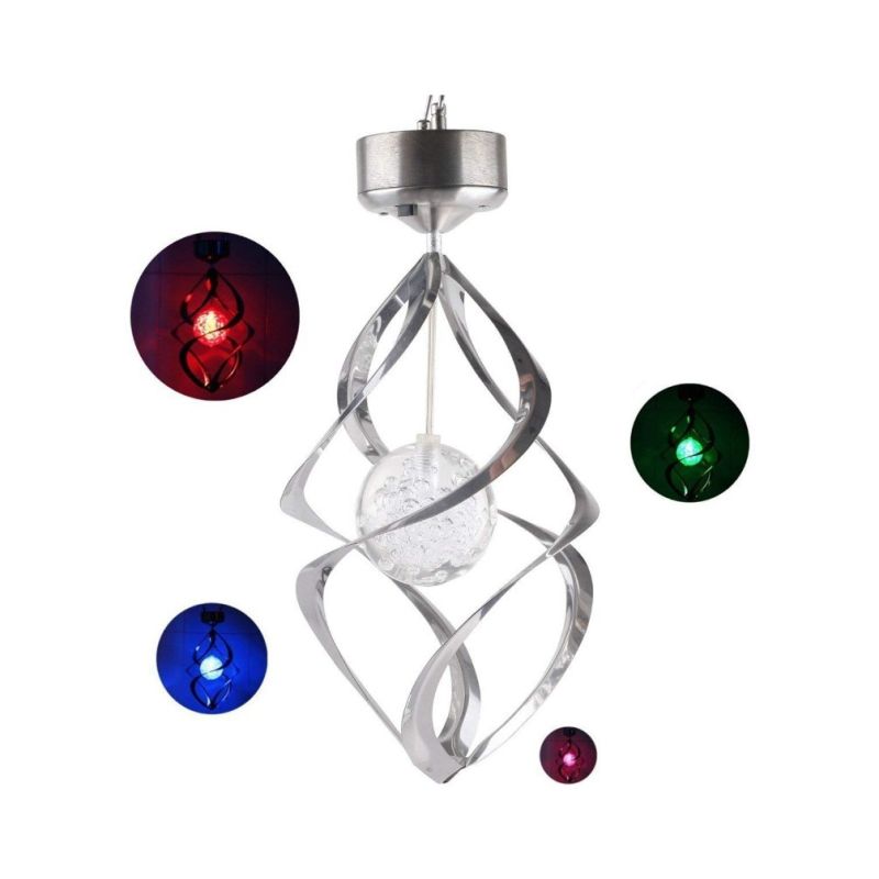 Luces solares Decoraciones de patio al aire libre Campanas de viento Luces LED Luz colgante que cambia de color