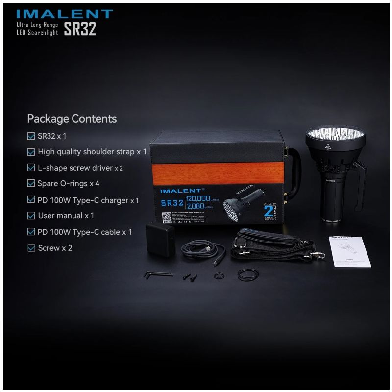Linterna potente IMALENT SR32 de 120000 lúmenes