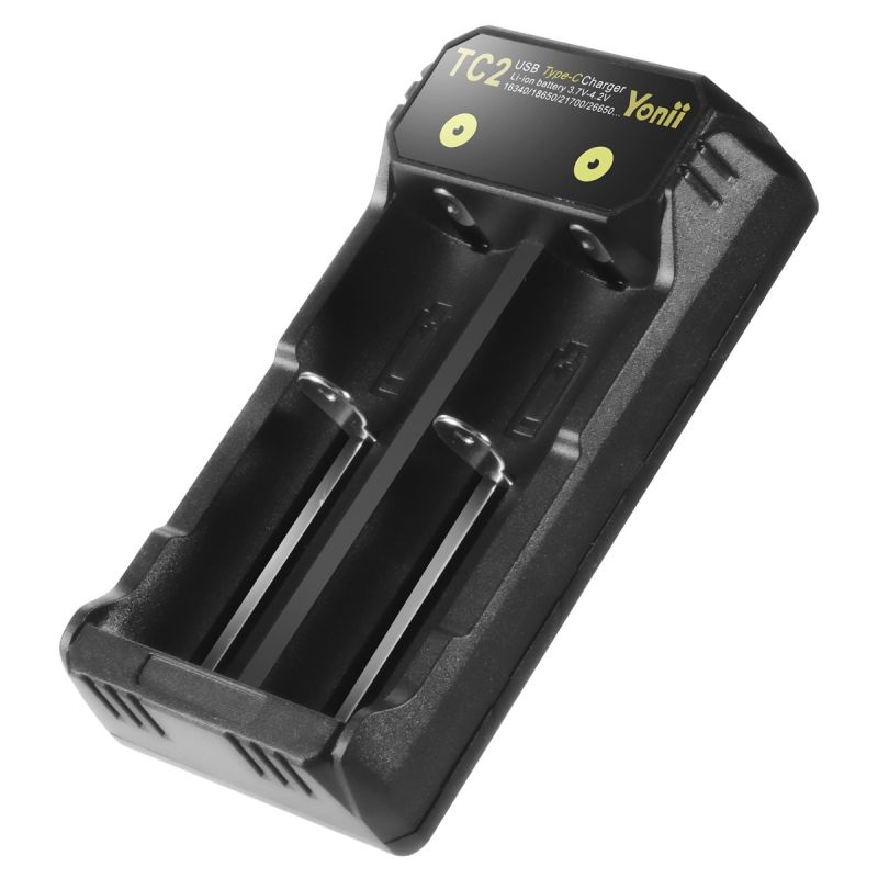 Cargador USB tipo C TC2 para batería de iones de litio de 3,7 V a 4,2 V (18650/16340/21700)