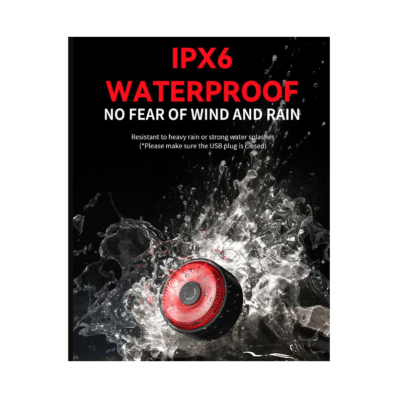 Luz trasera LED inteligente para bicicleta TOWILD TL03 con sensor de freno automático, luz trasera para bicicleta, luz de advertencia para bicicleta