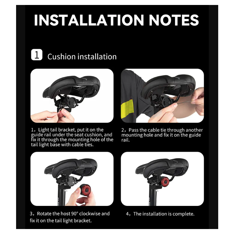 Luz trasera LED inteligente para bicicleta TOWILD TL03 con sensor de freno automático, luz trasera para bicicleta, luz de advertencia para bicicleta