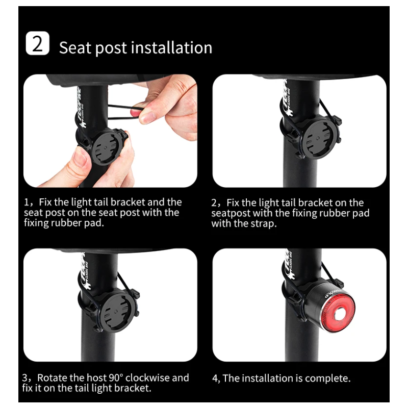 Luz trasera inteligente para bicicleta TOWILD TL05 con sensor de freno automático, IPX6, resistente al agua, carga USB, luz LED para ciclismo, luz trasera de advertencia