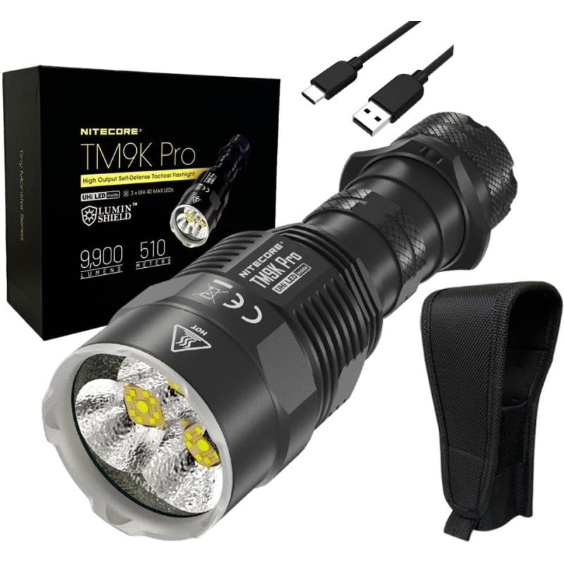 Linterna con carga USB-C Nitecore TM9K PRO de 9900 lúmenes