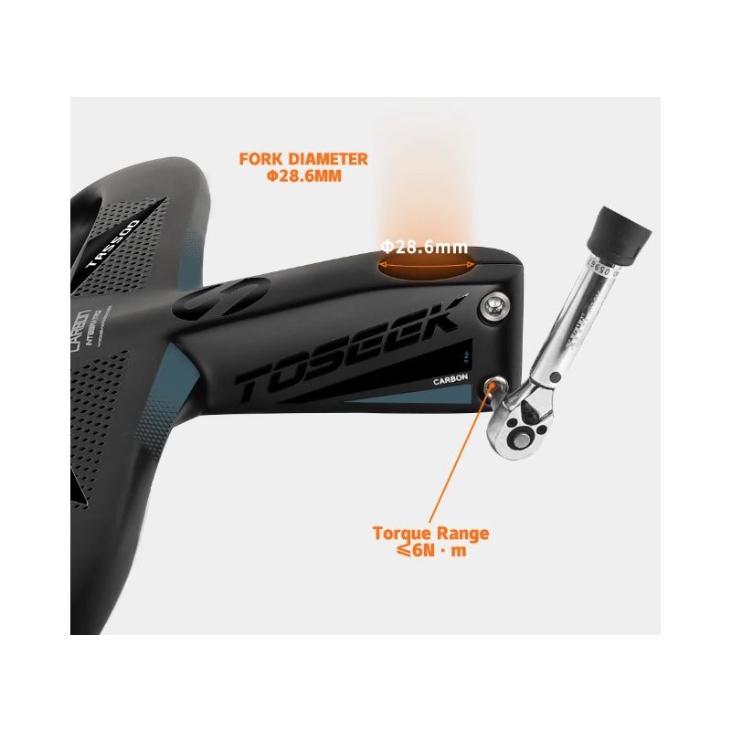 TOSEEK TR5500 bicicleta de carretera vástago de fibra de carbono integrado manillar de bicicleta ultraligero 28,6mm accesorios de piezas de ciclismo