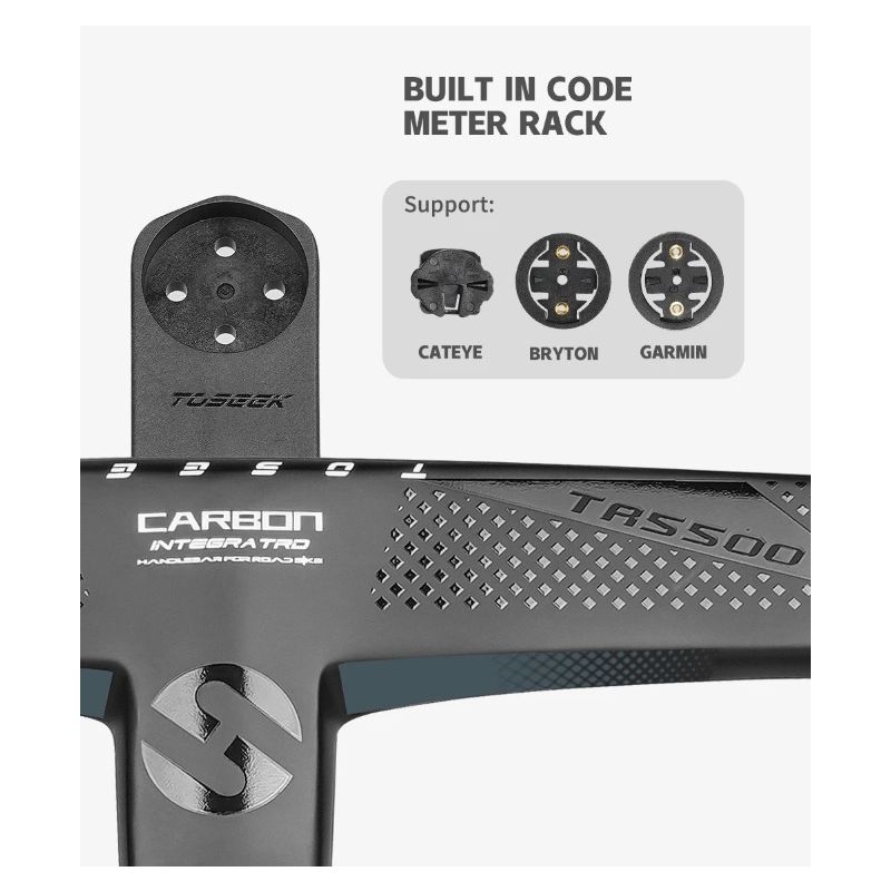 TOSEEK TR5500 bicicleta de carretera vástago de fibra de carbono integrado manillar de bicicleta ultraligero 28,6mm accesorios de piezas de ciclismo