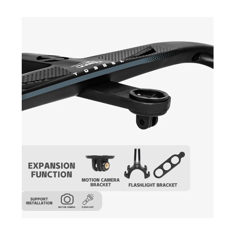 TOSEEK TR5500 bicicleta de carretera vástago de fibra de carbono integrado manillar de bicicleta ultraligero 28,6mm accesorios de piezas de ciclismo