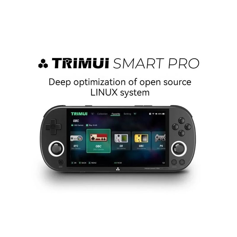 Consola de juegos portátil Trimui Smart Pro Vintage, consola de juegos portátil inalámbrica, recreativos Retro, consola de juegos con pantalla HD IPS de 4,96 pulgadas